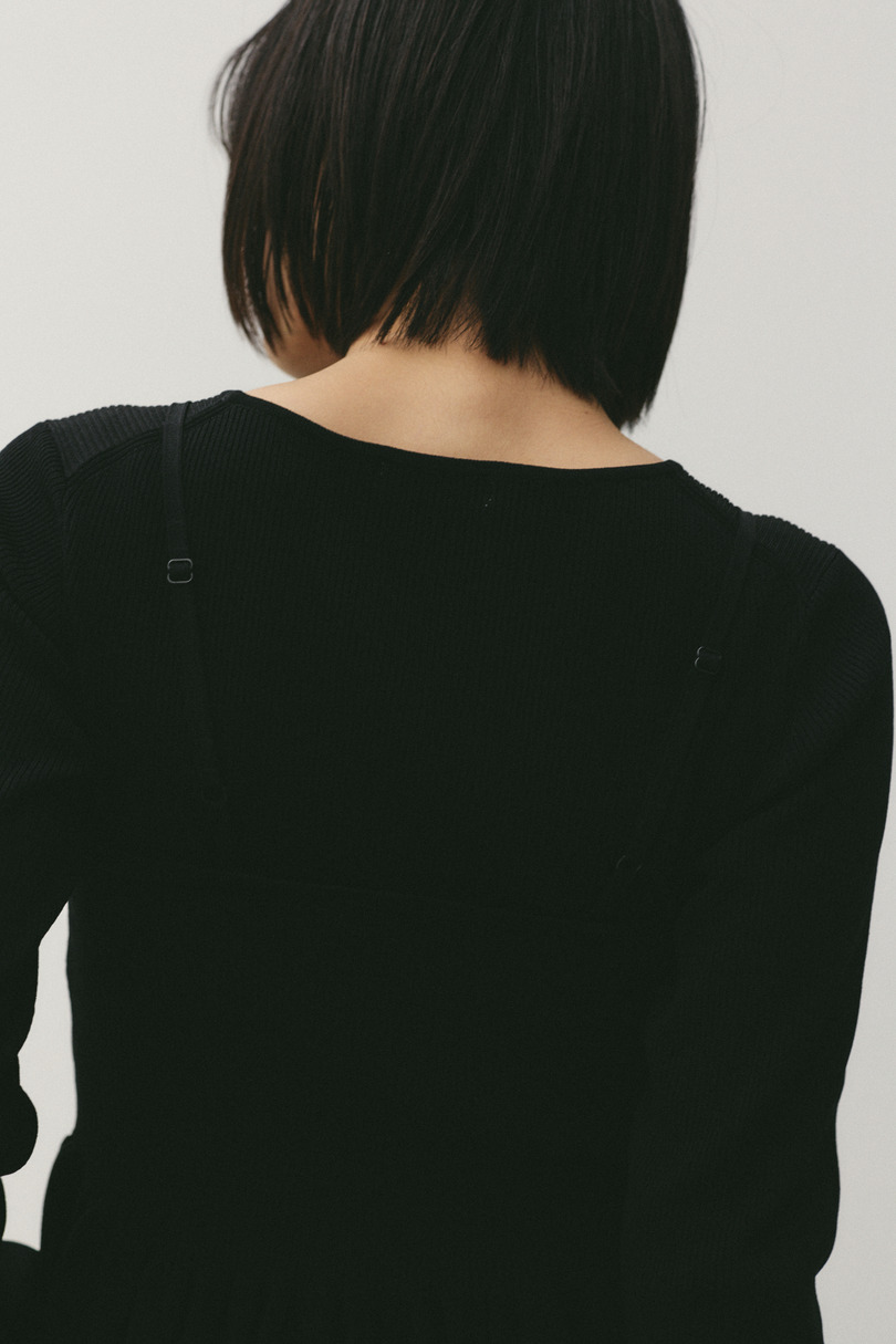 2ピースペプラムドライニット 詳細画像 BLK 17