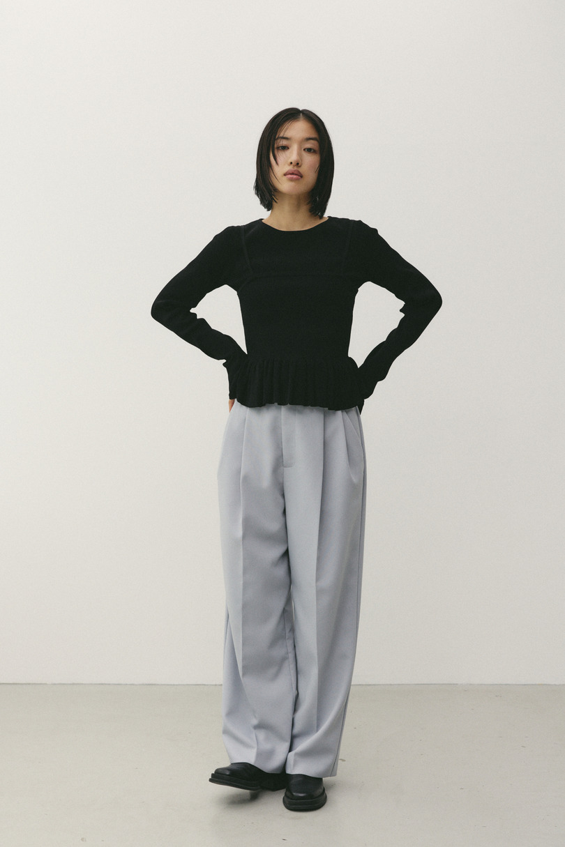 2ピースペプラムドライニット 詳細画像 BLK 7