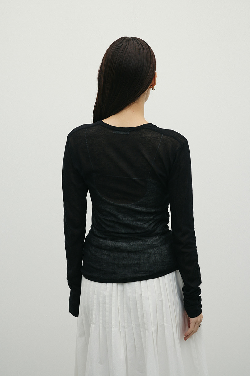 ディープVネックシアートップ 詳細画像 BLK 5