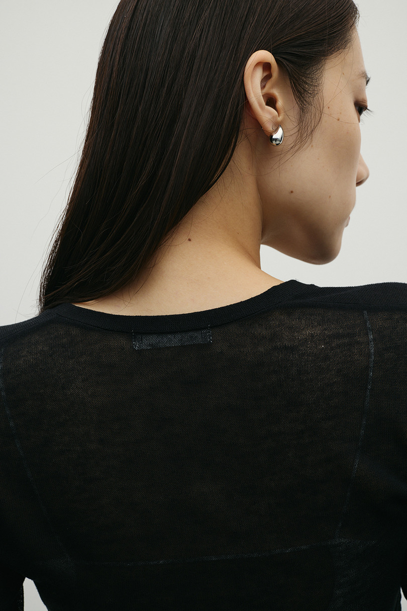 ディープVネックシアートップ 詳細画像 BLK 8