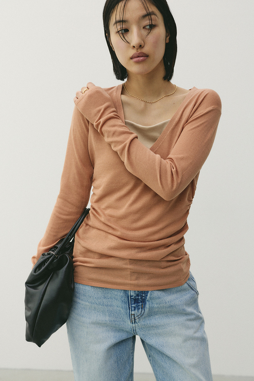 ディープVネックシアートップ 詳細画像 L/ORG 3