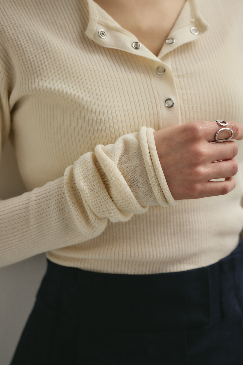 ヘンリーネックシアーニット 詳細画像 IVOY 8