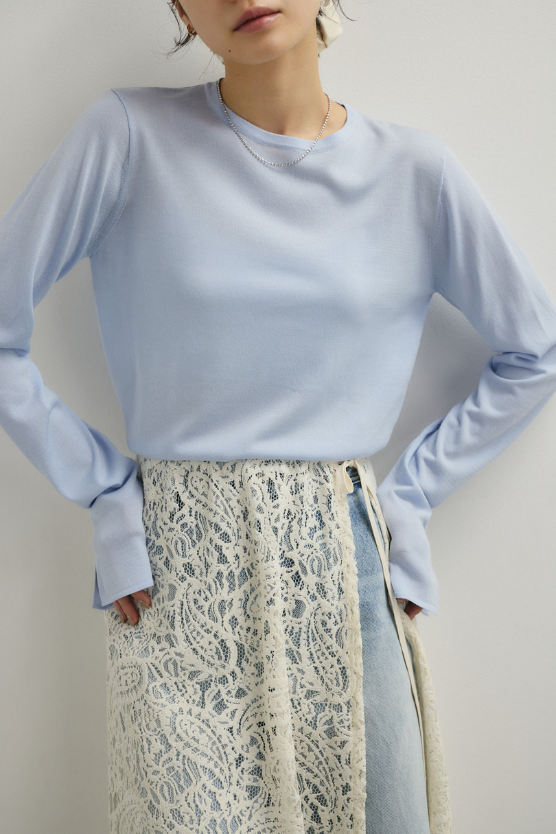 スリットスリーブニット