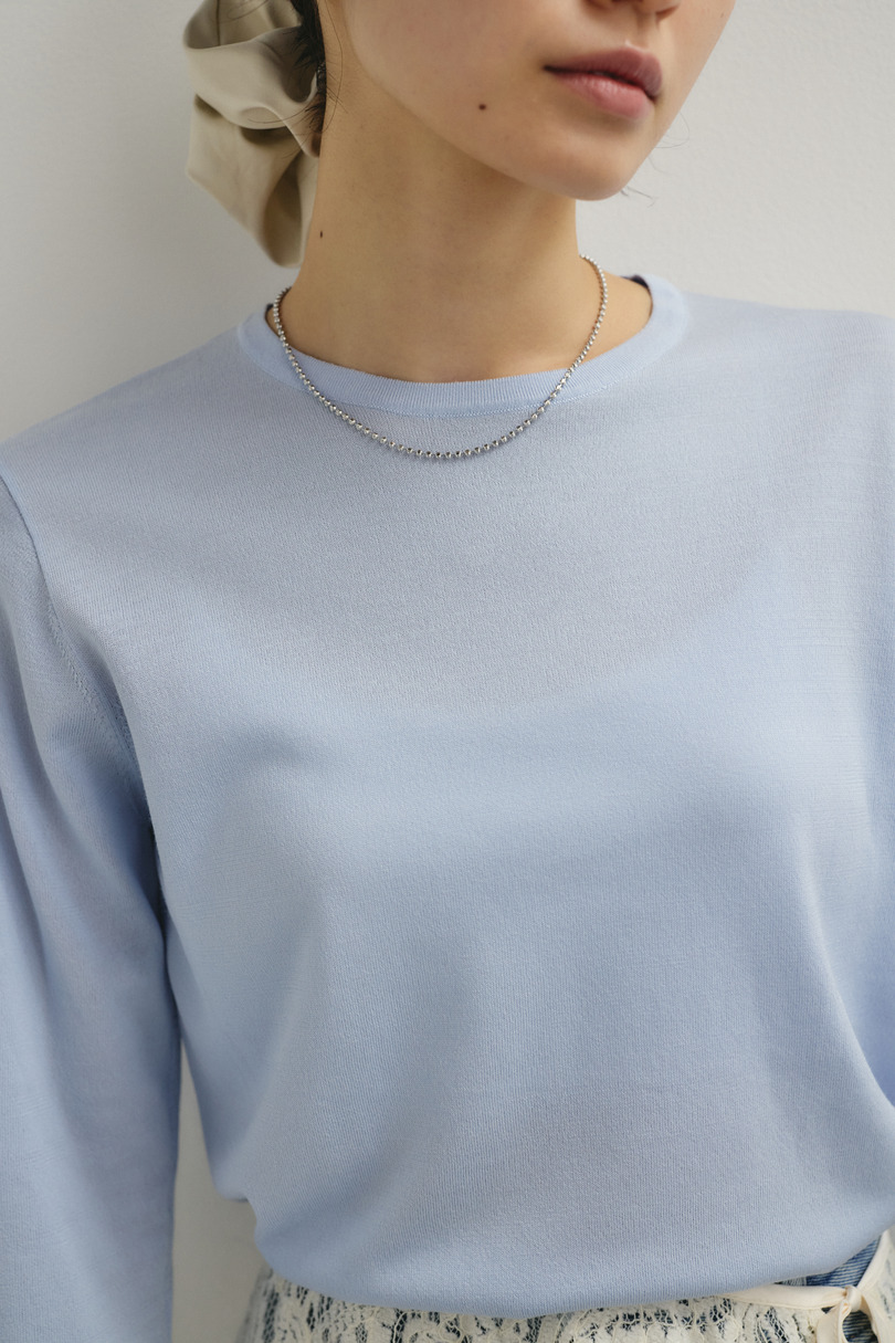 スリットスリーブニット 詳細画像 SAX 7