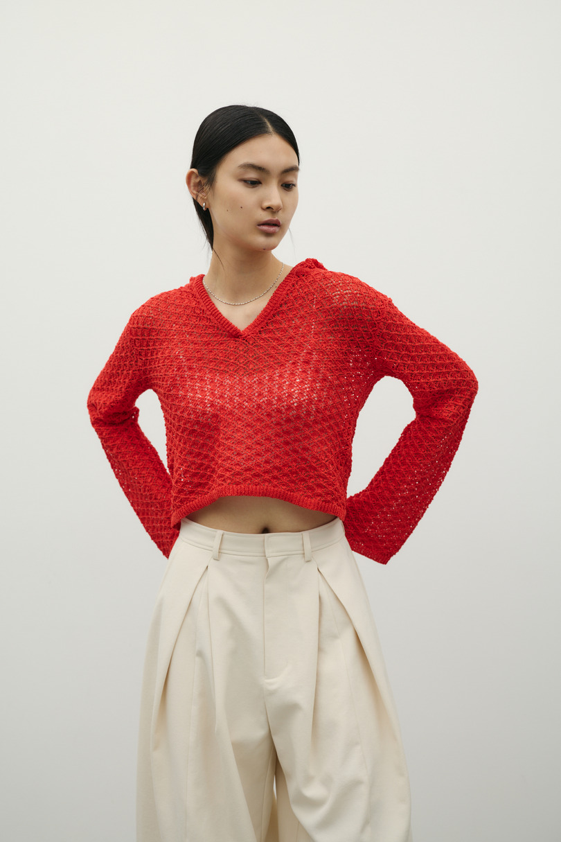 アイレットレースフーディー 詳細画像 RED 3