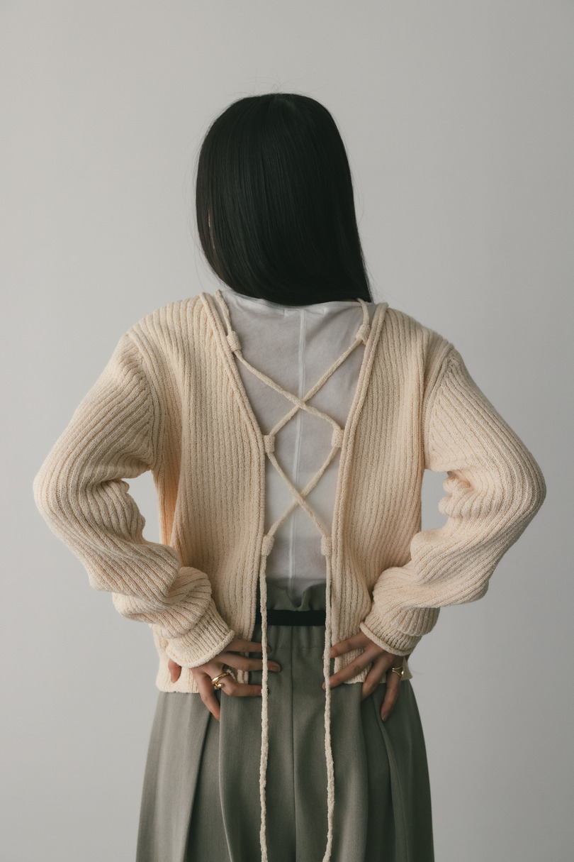 レースアップリブニットトップ 詳細画像 IVOY 10