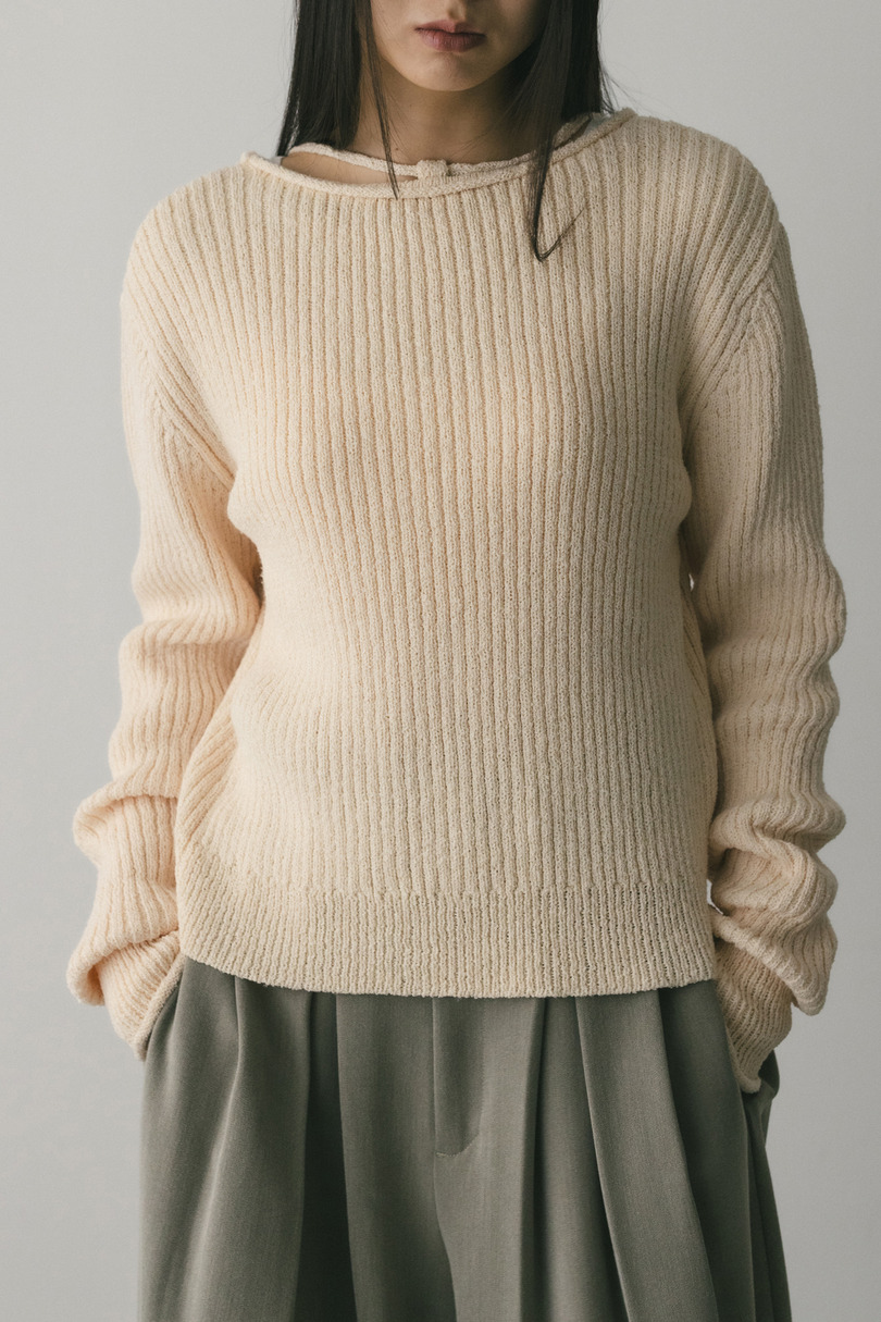 レースアップリブニットトップ 詳細画像 IVOY 4