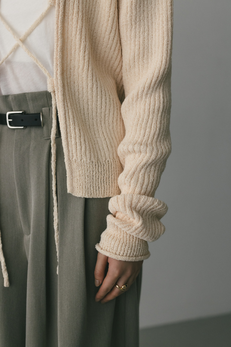 レースアップリブニットトップ 詳細画像 IVOY 7