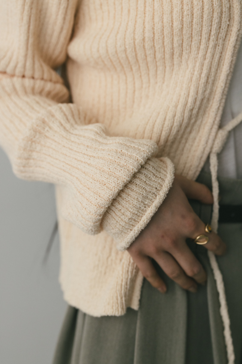 レースアップリブニットトップ 詳細画像 IVOY 8