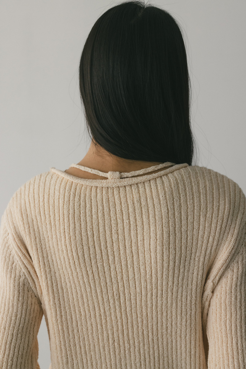 レースアップリブニットトップ 詳細画像 IVOY 9