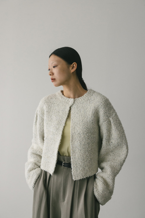 テープヤーンニットカーデ