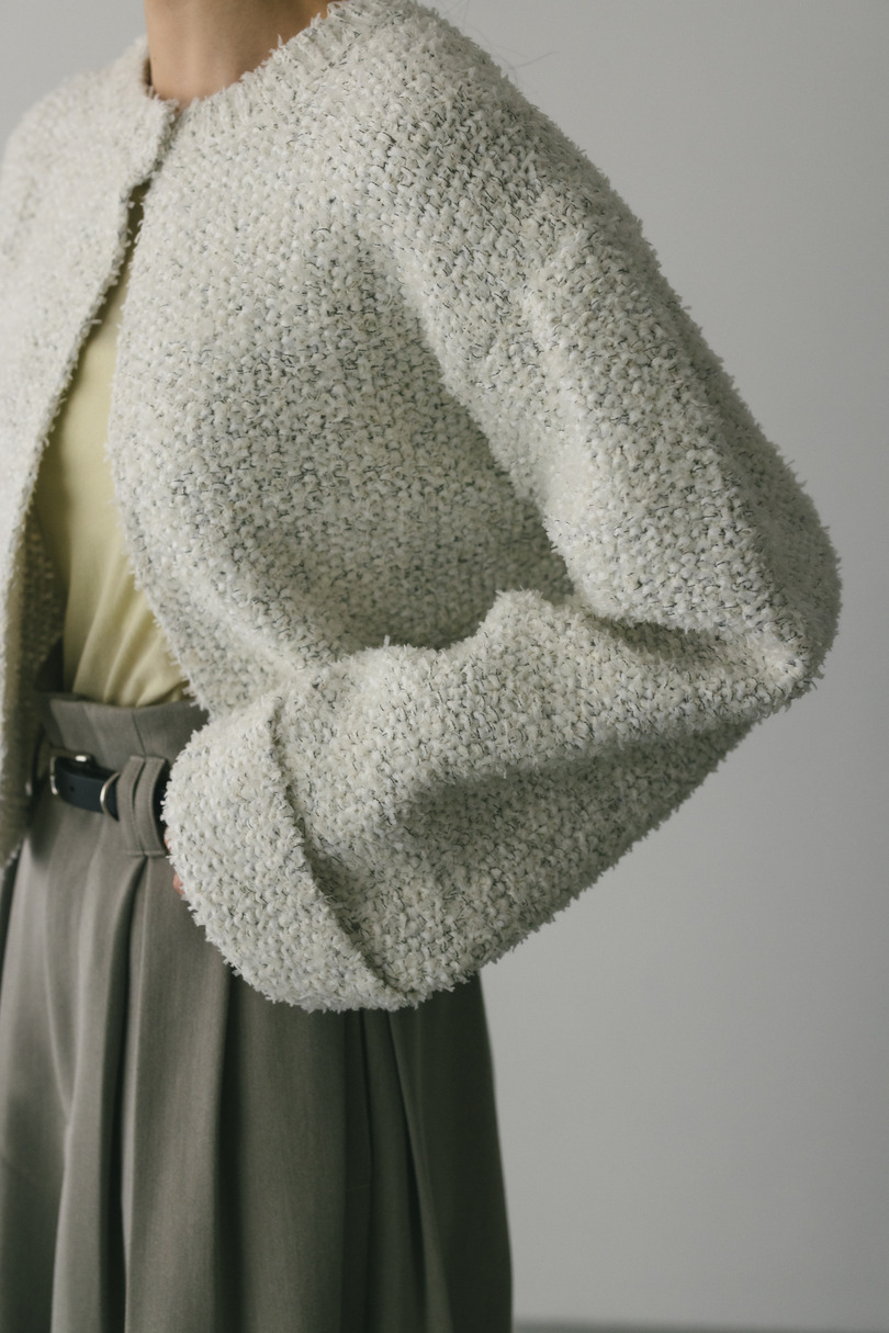 テープヤーンニットカーデ 詳細画像 WHT 6