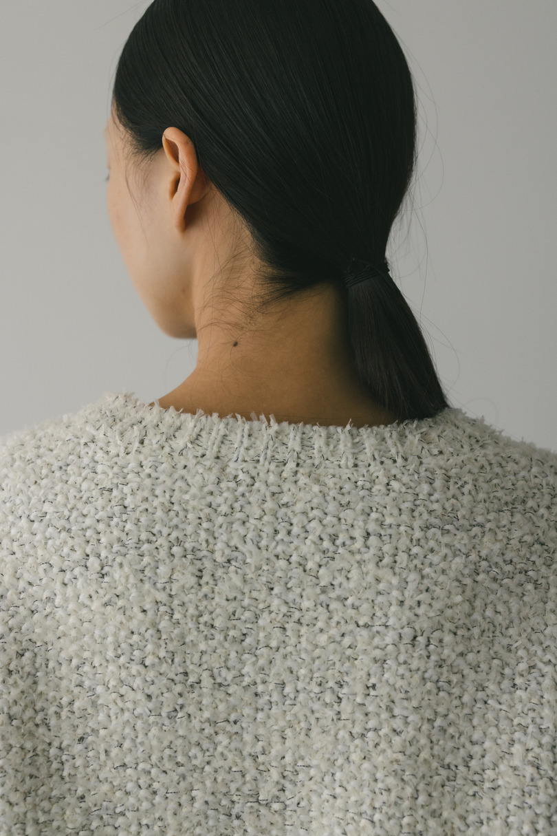 テープヤーンニットカーデ 詳細画像 WHT 7