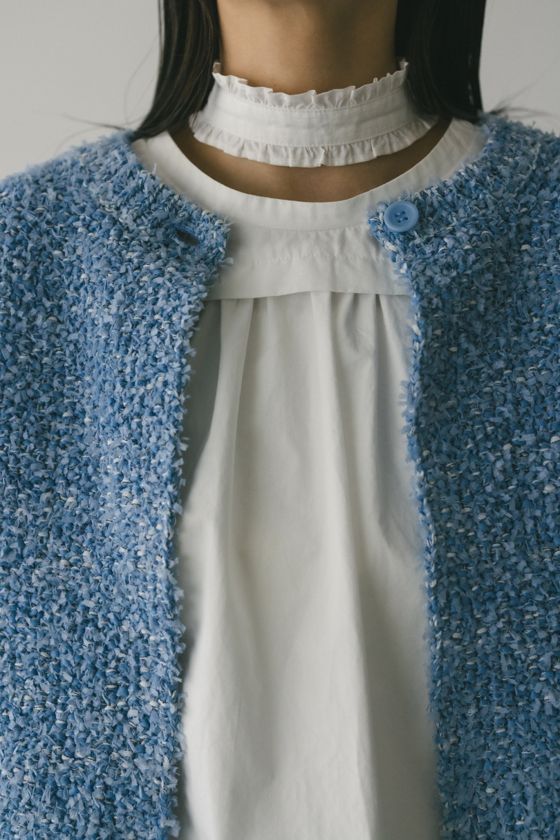 テープヤーンニットカーデ 詳細画像 BLU 5