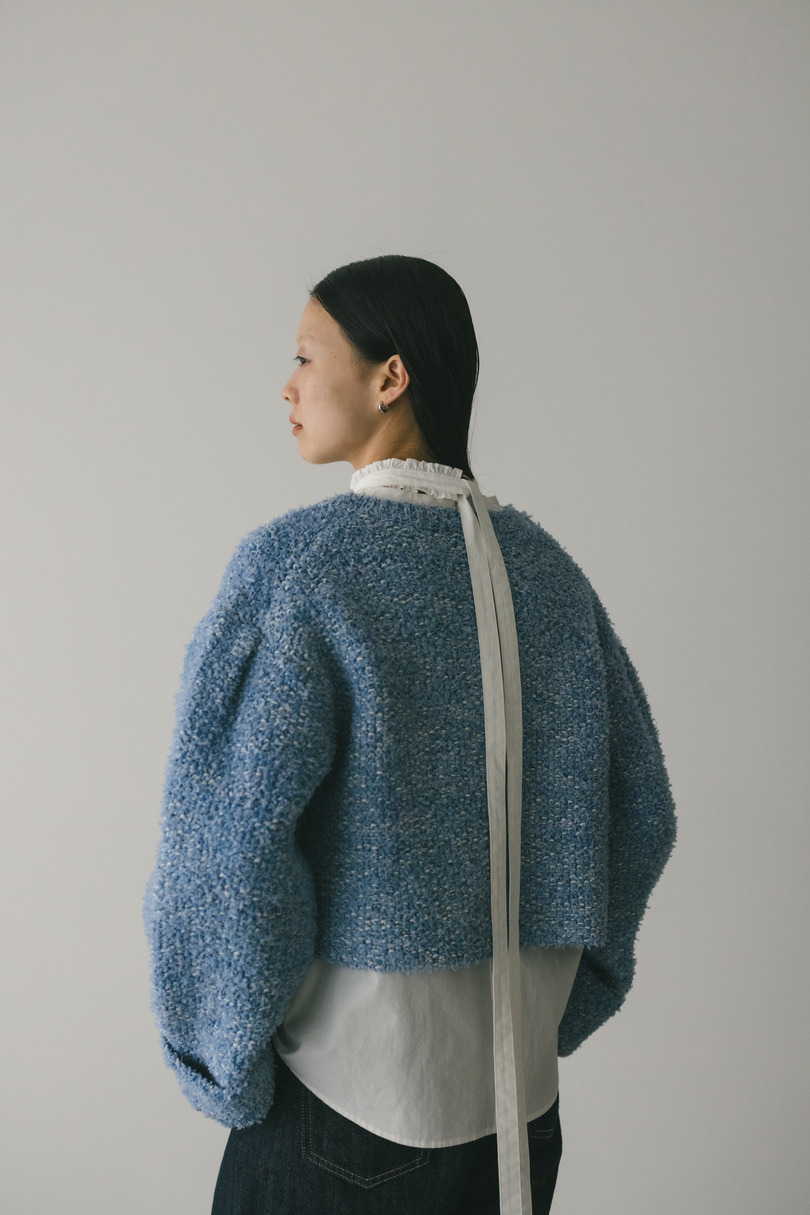 テープヤーンニットカーデ 詳細画像 BLU 7