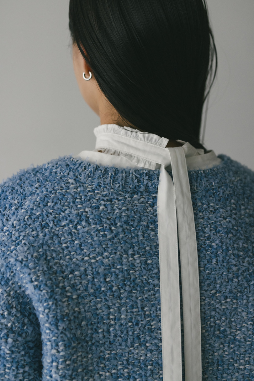 テープヤーンニットカーデ 詳細画像 BLU 8