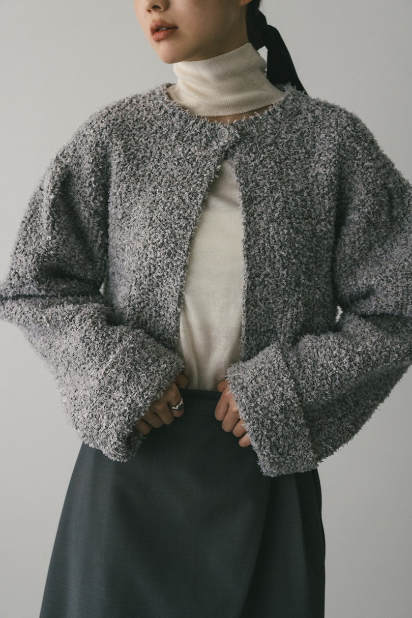 テープヤーンニットカーデ