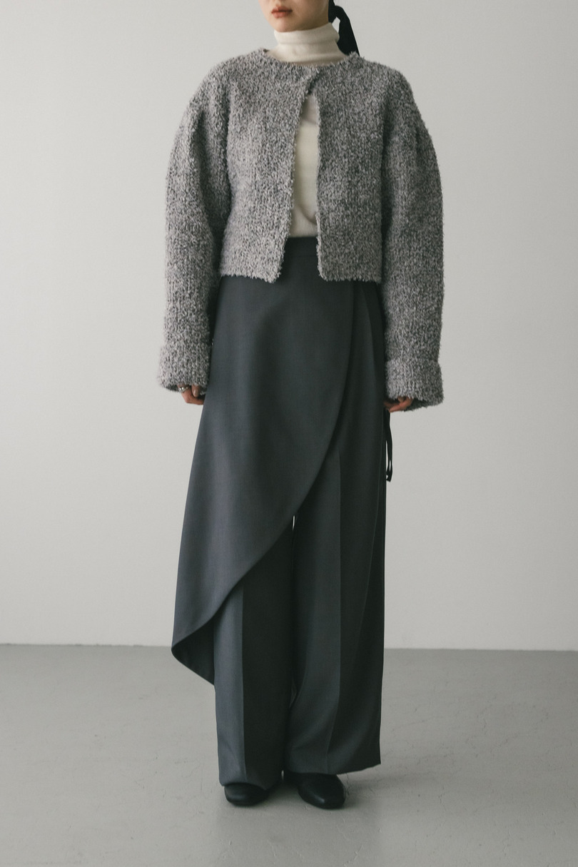 テープヤーンニットカーデ 詳細画像 GRY 3