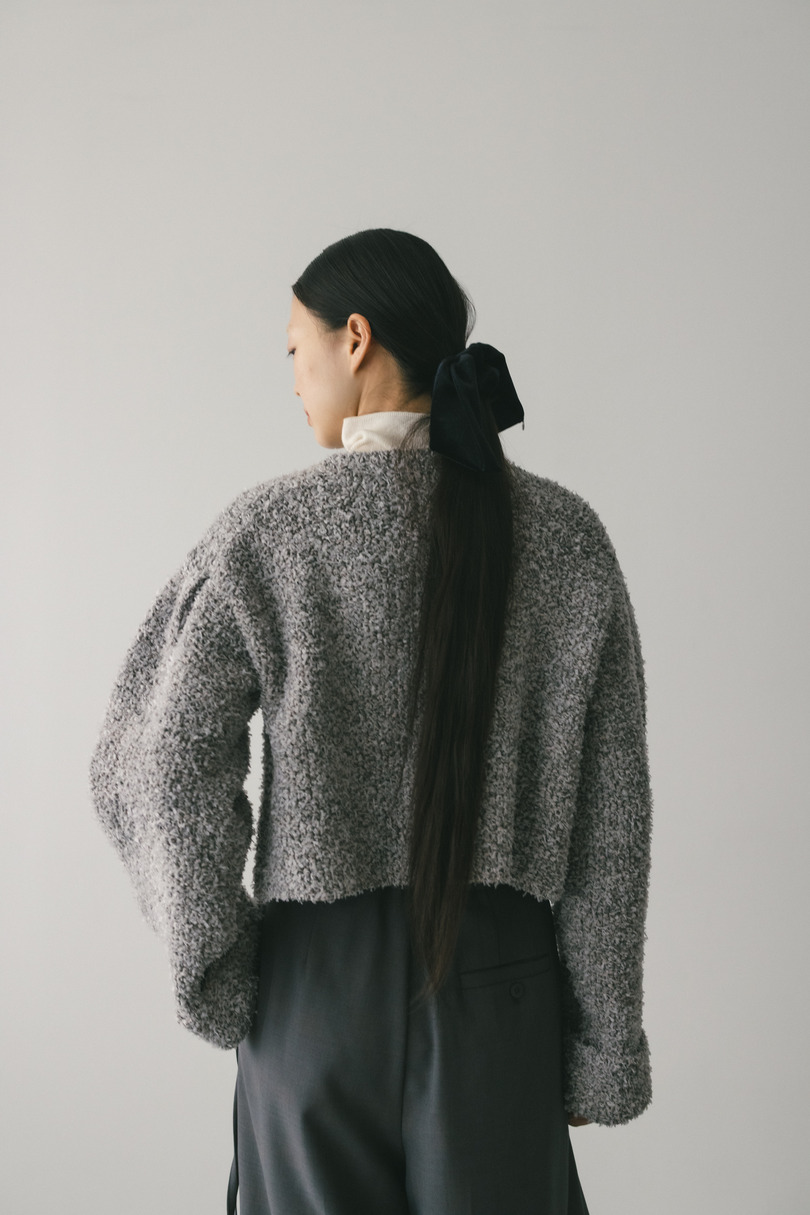 テープヤーンニットカーデ 詳細画像 GRY 4