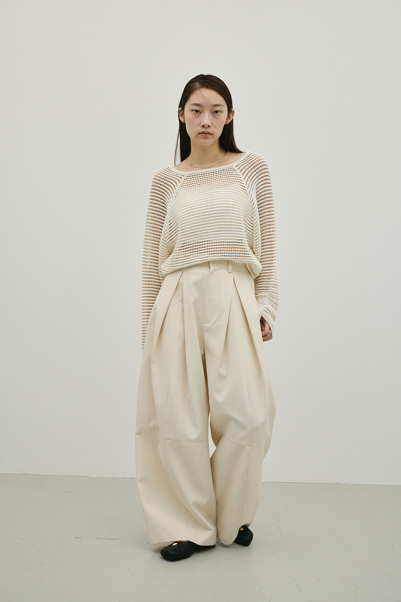 バックオープンメッシュニット 詳細画像 WHT 2