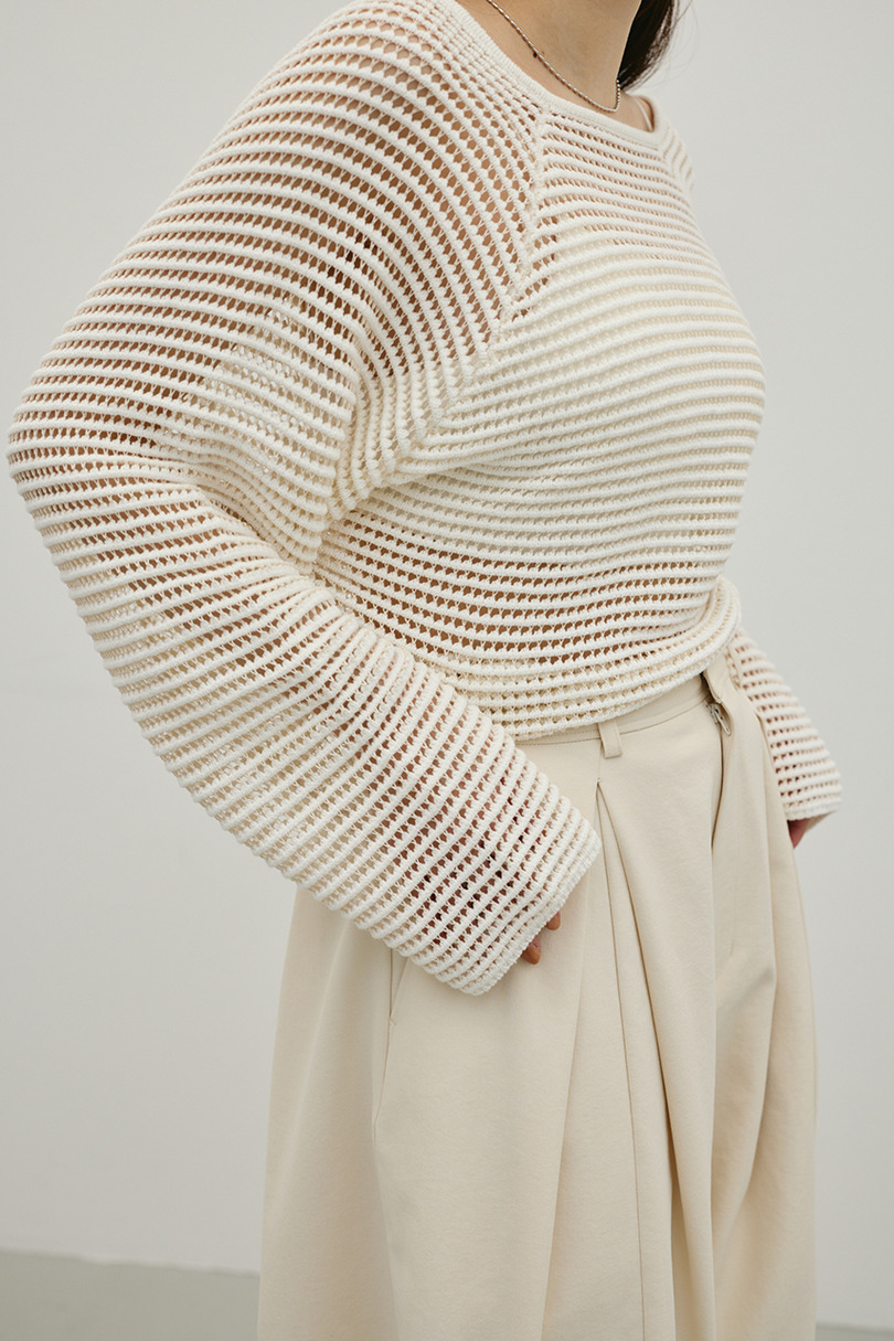 バックオープンメッシュニット 詳細画像 WHT 9