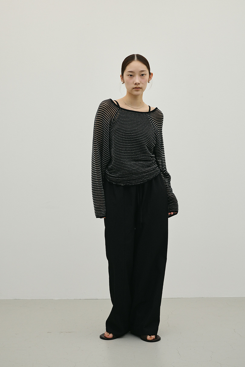 バックオープンメッシュニット 詳細画像 BLK 2