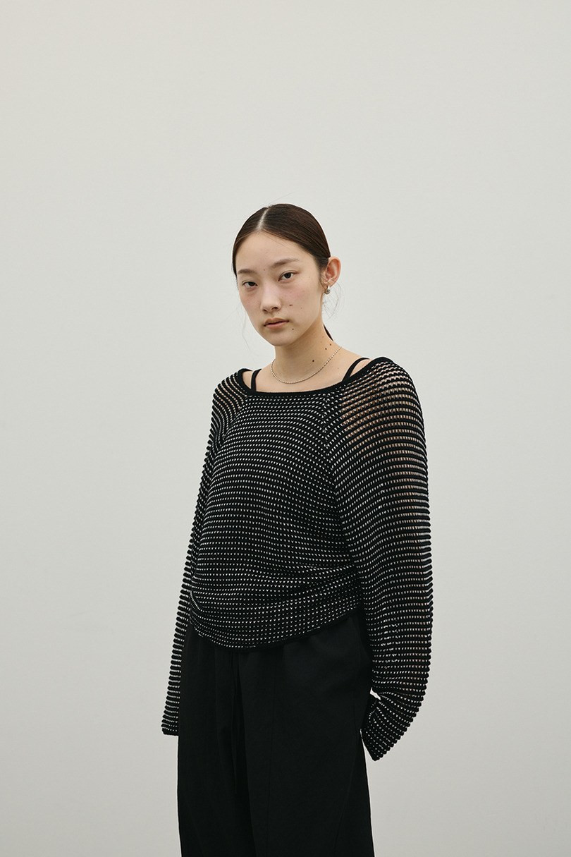 バックオープンメッシュニット 詳細画像 BLK 4