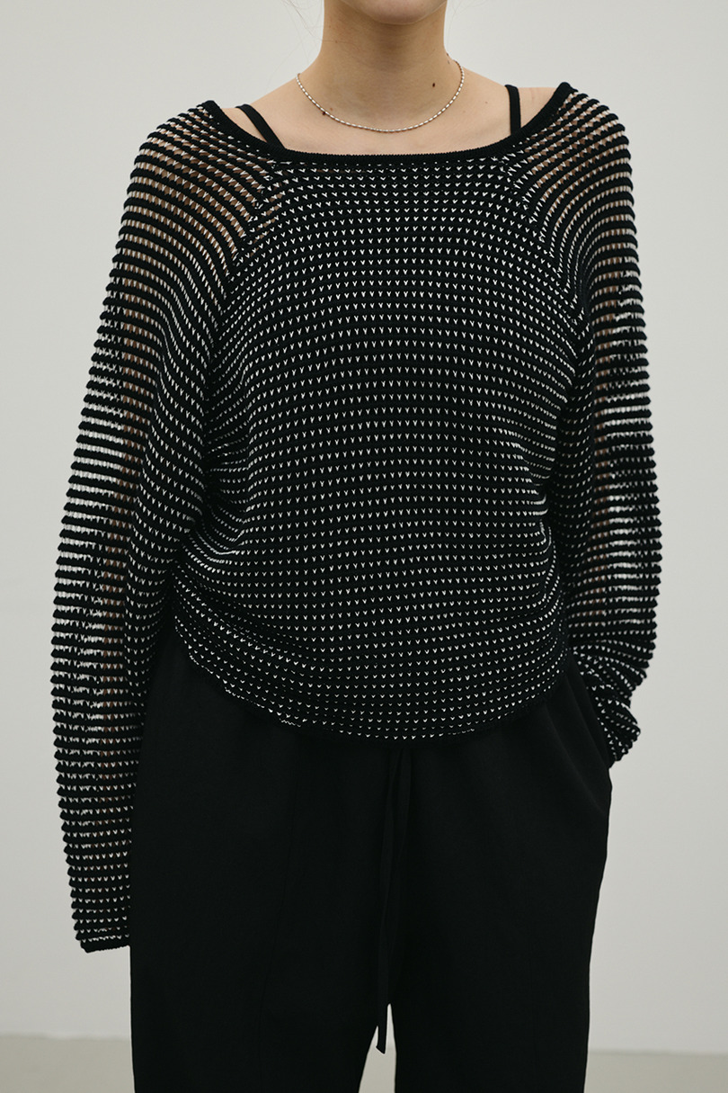 バックオープンメッシュニット 詳細画像 BLK 5