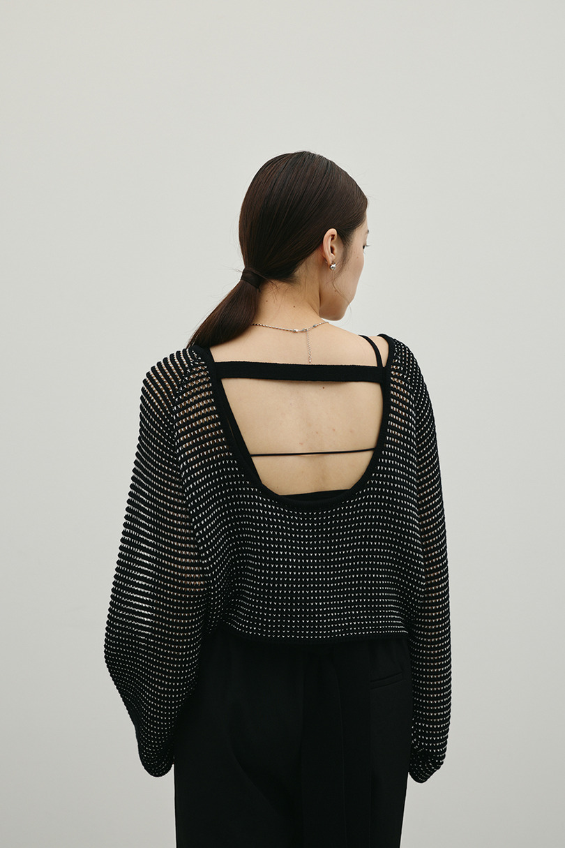 バックオープンメッシュニット 詳細画像 BLK 6