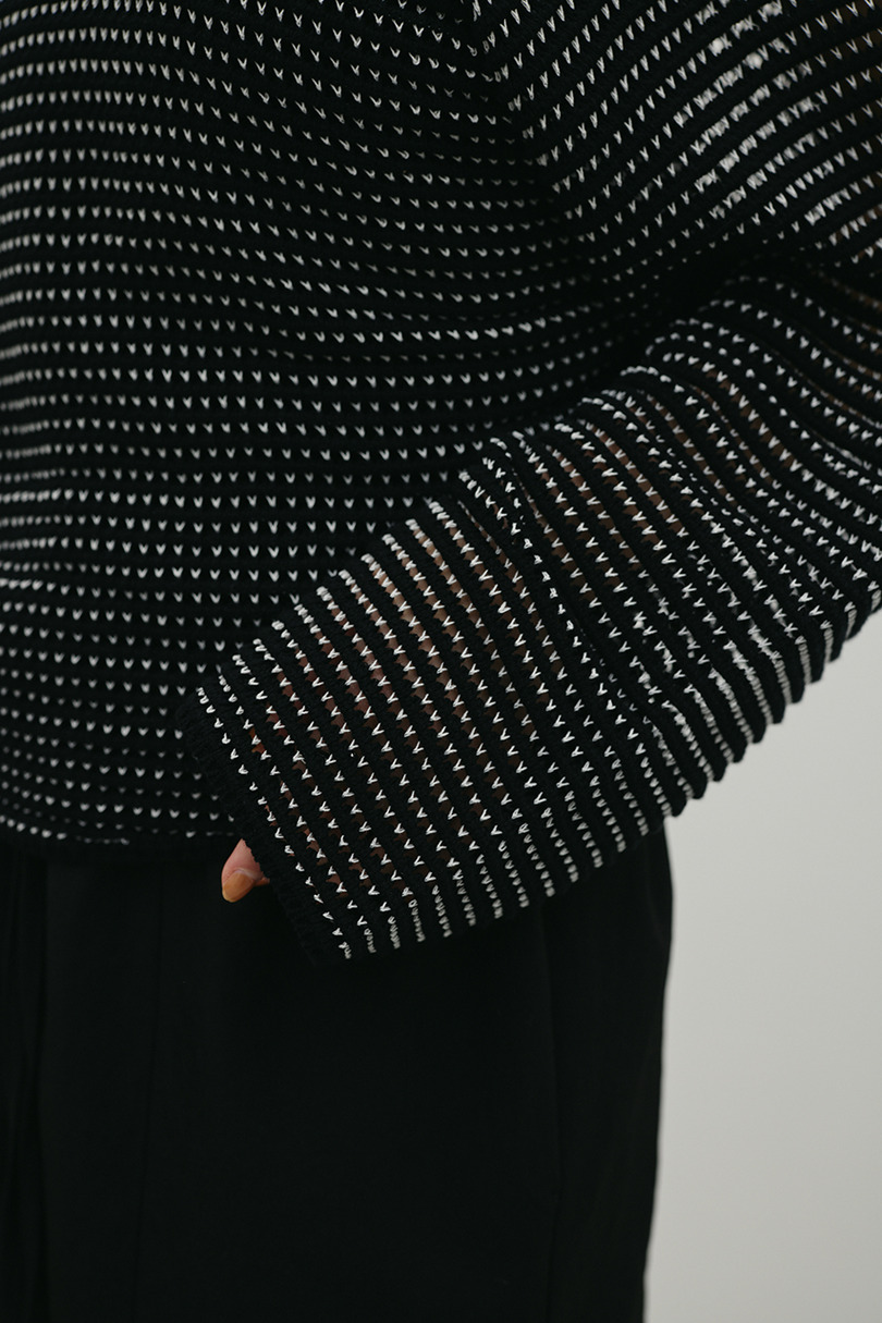 バックオープンメッシュニット 詳細画像 BLK 9