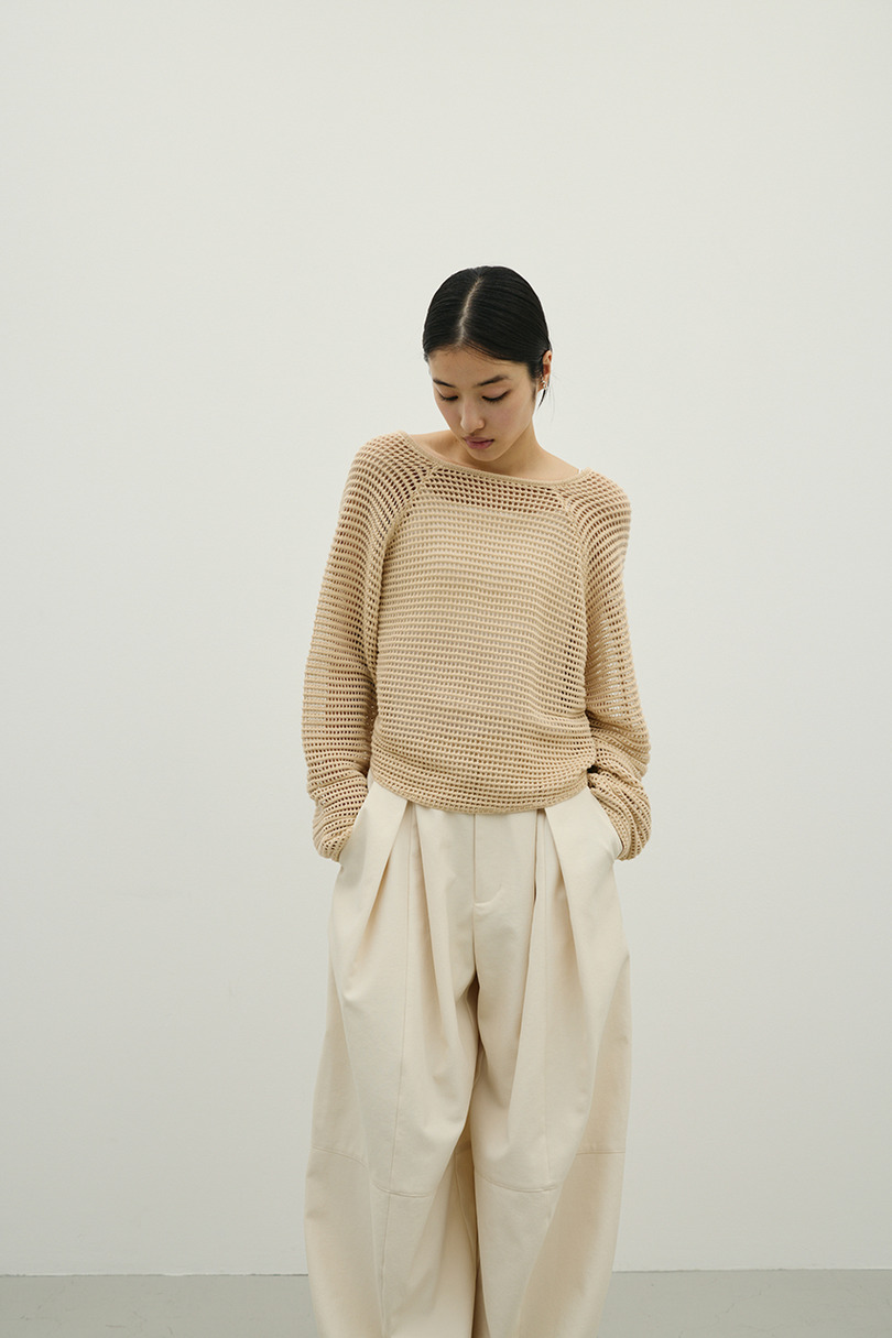 バックオープンメッシュニット 詳細画像 L/BEG 4