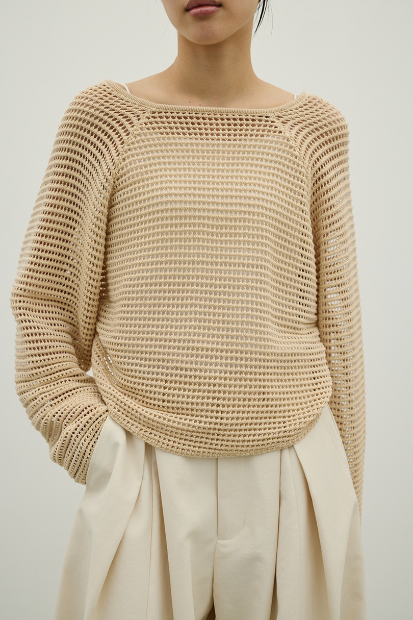 バックオープンメッシュニット 詳細画像 L/BEG 7