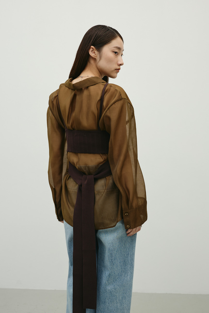 アメスリニットビスチェ 詳細画像 BRN 4