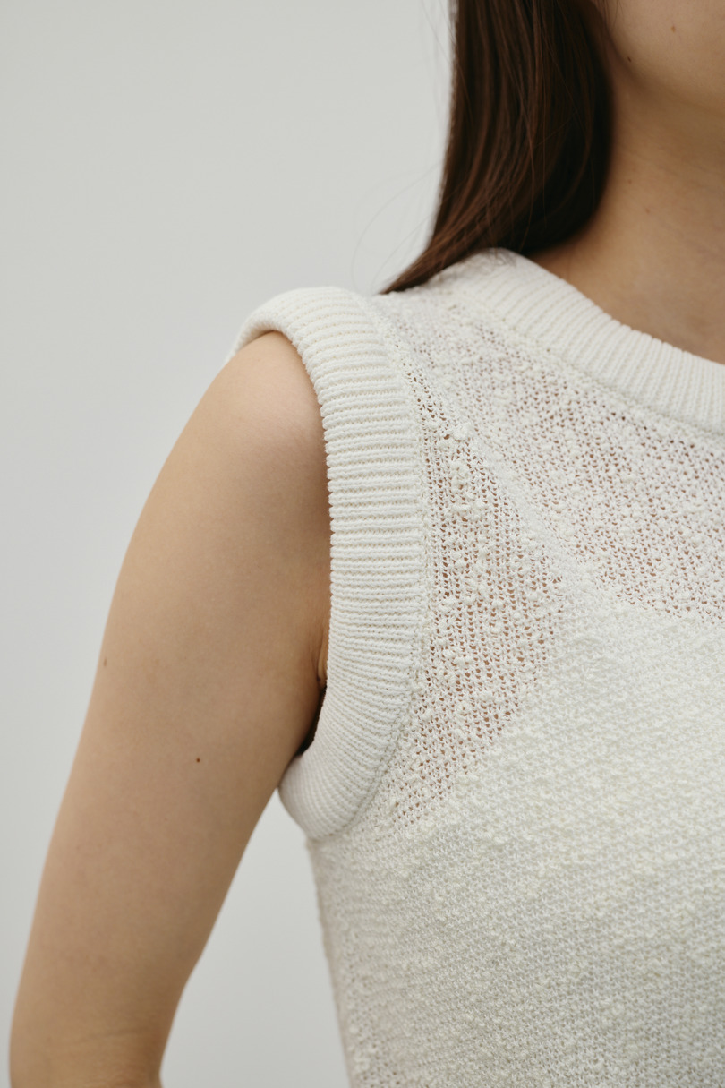 メランジクッションリブニット 詳細画像 WHT 10