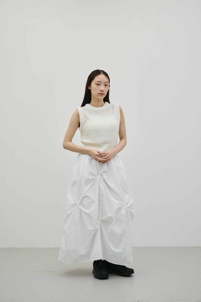 メランジクッションリブニット 詳細画像 WHT 4