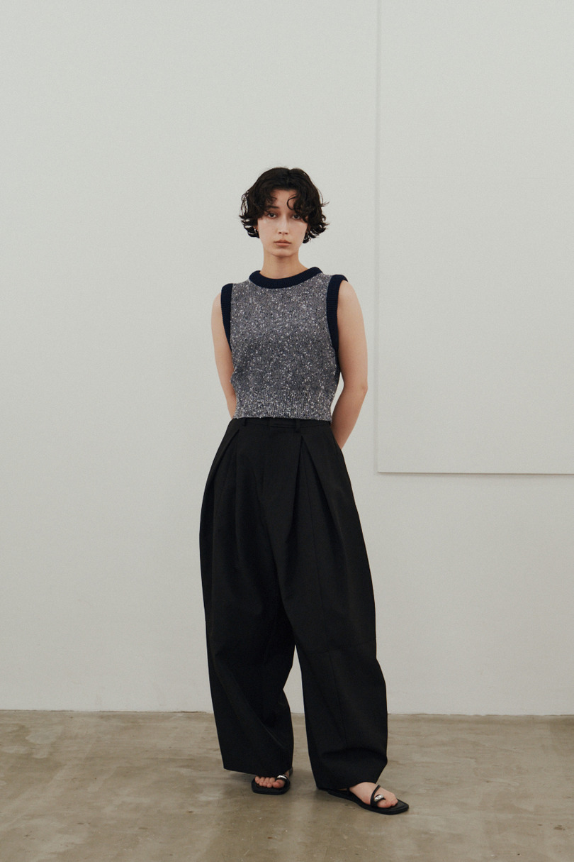 メランジクッションリブニット 詳細画像 柄NVY 2