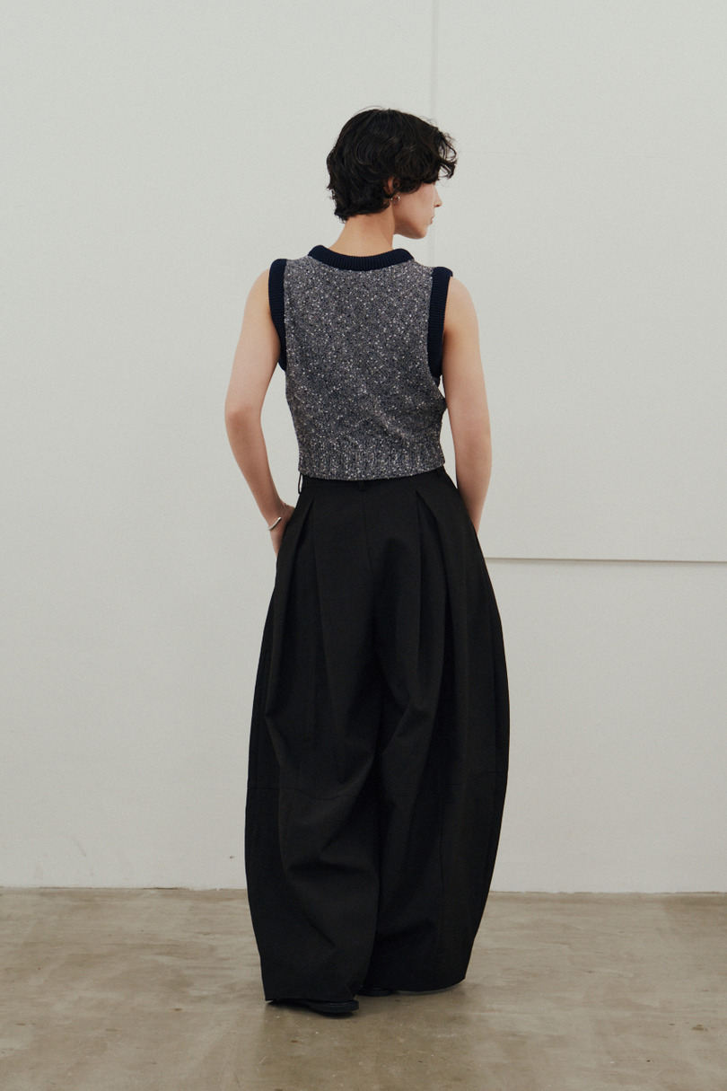 メランジクッションリブニット 詳細画像 柄NVY 3