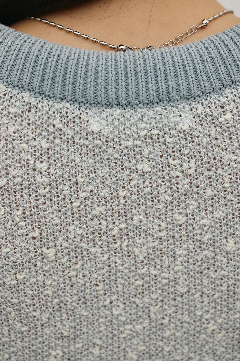 メランジクッションリブニット 詳細画像 柄SAX 12