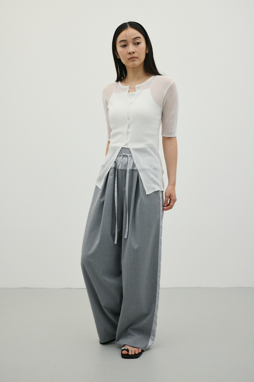 ホールボタンコンパクトニット 詳細画像 WHT 2