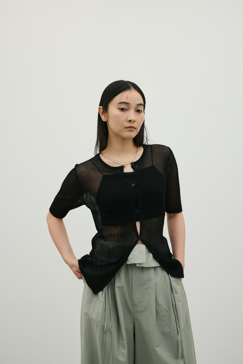 ホールボタンコンパクトニット 詳細画像 BLK 3