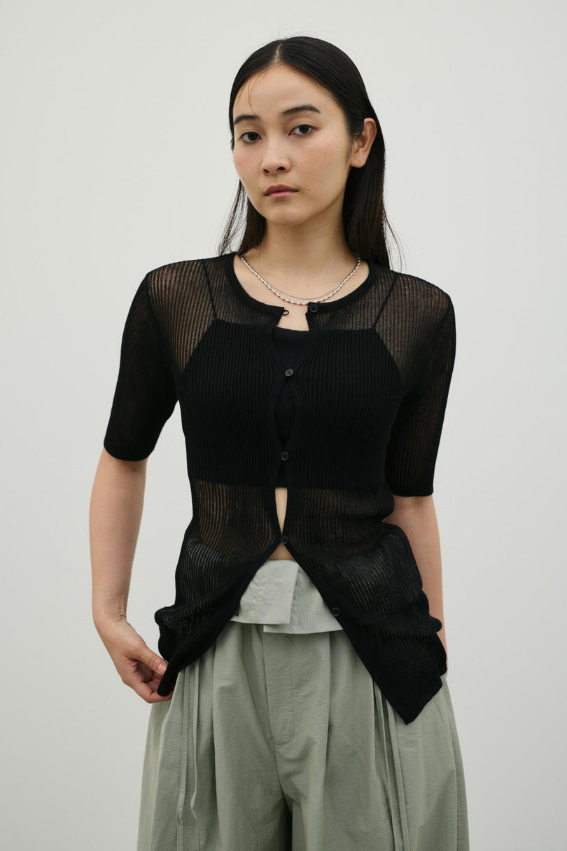 ホールボタンコンパクトニット 詳細画像 BLK 4