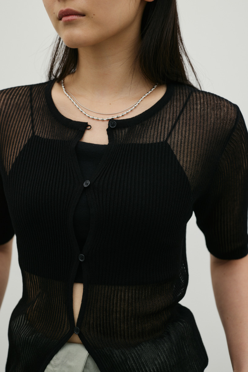 ホールボタンコンパクトニット 詳細画像 BLK 5