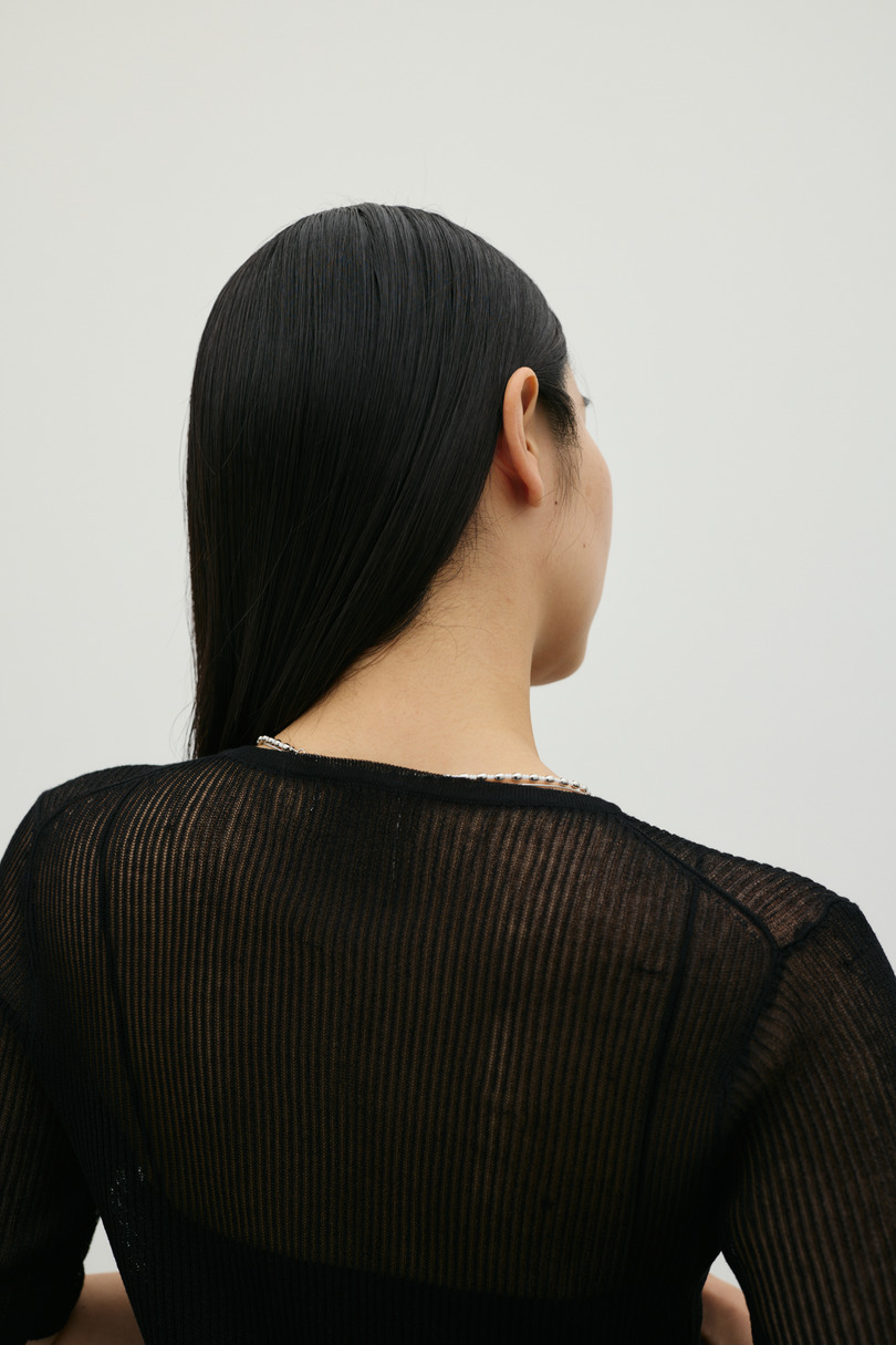 ホールボタンコンパクトニット 詳細画像 BLK 8