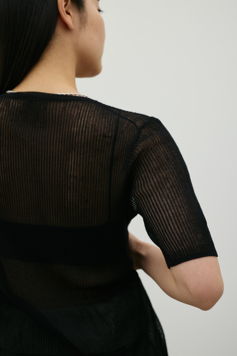 ホールボタンコンパクトニット 詳細画像 BLK 9