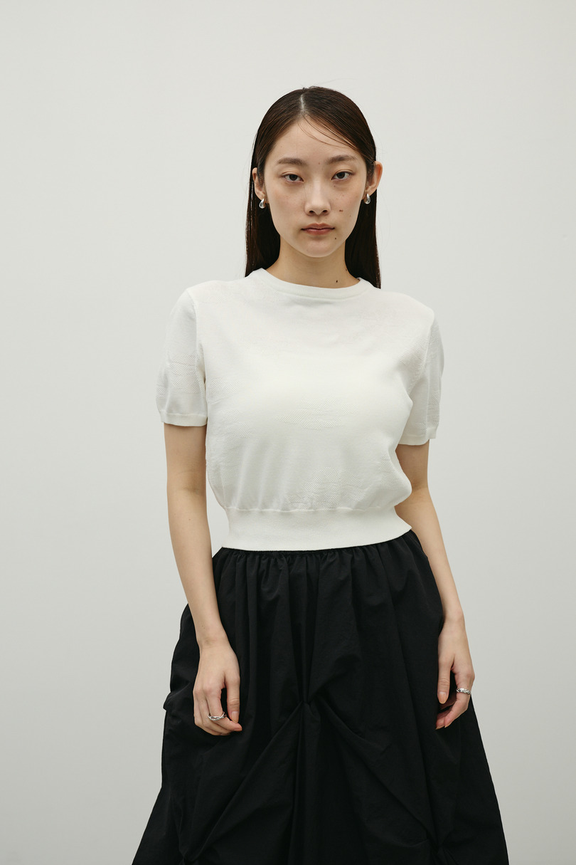 フラワージャガードニット 詳細画像 WHT 3