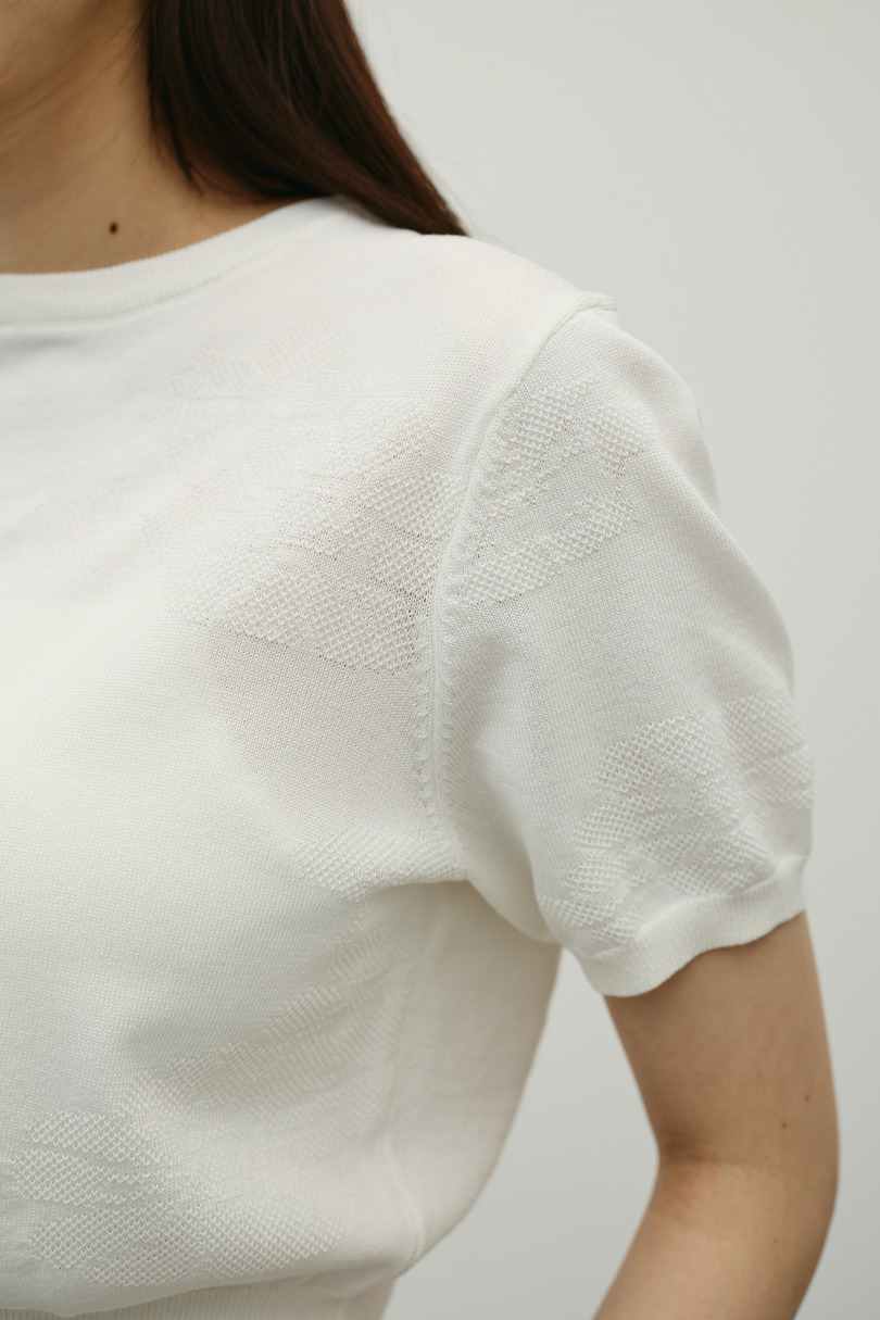 フラワージャガードニット 詳細画像 WHT 6