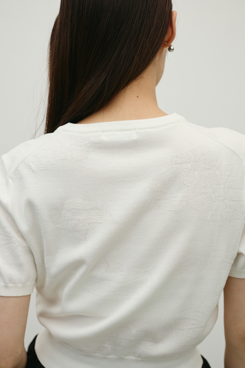 フラワージャガードニット 詳細画像 WHT 8