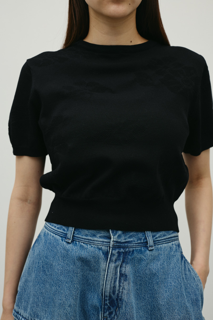 フラワージャガードニット 詳細画像 BLK 6