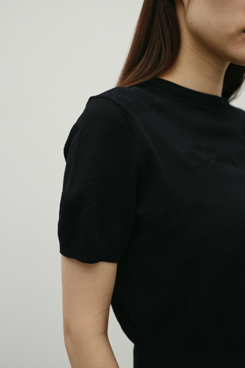 フラワージャガードニット 詳細画像 BLK 8