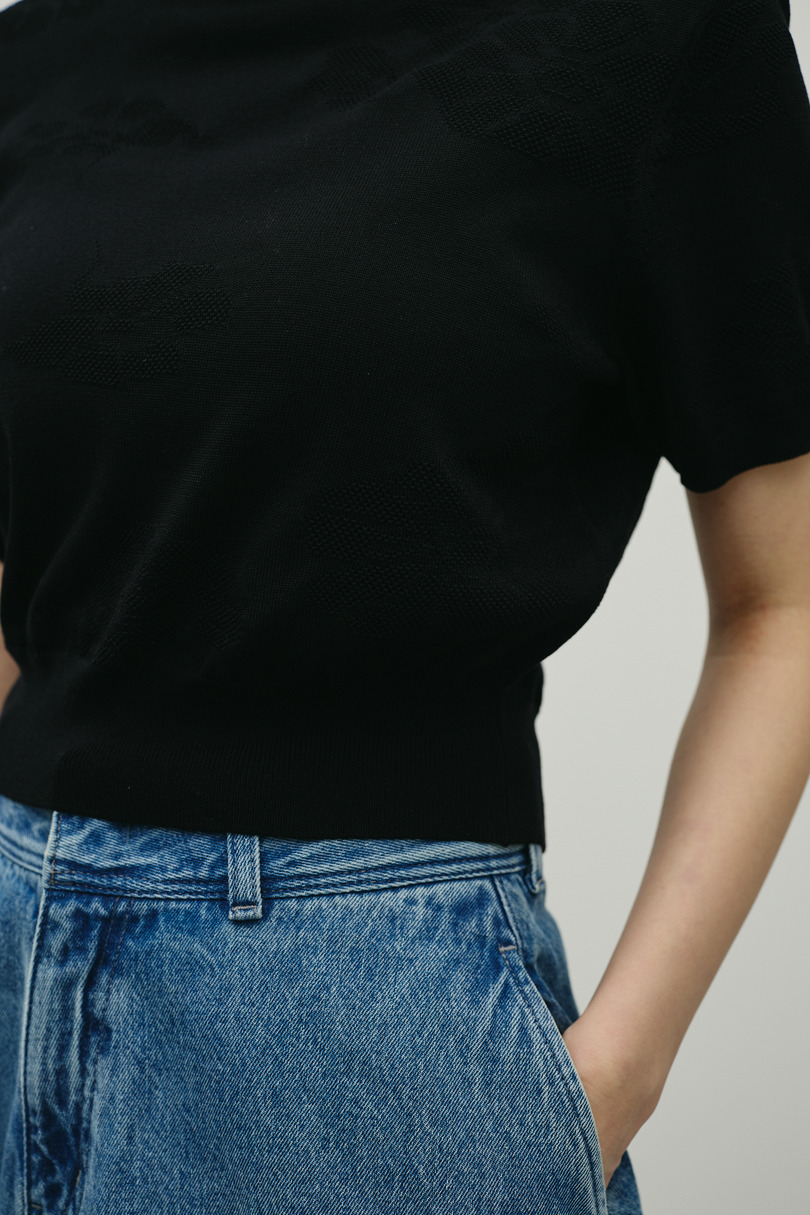 フラワージャガードニット 詳細画像 BLK 9